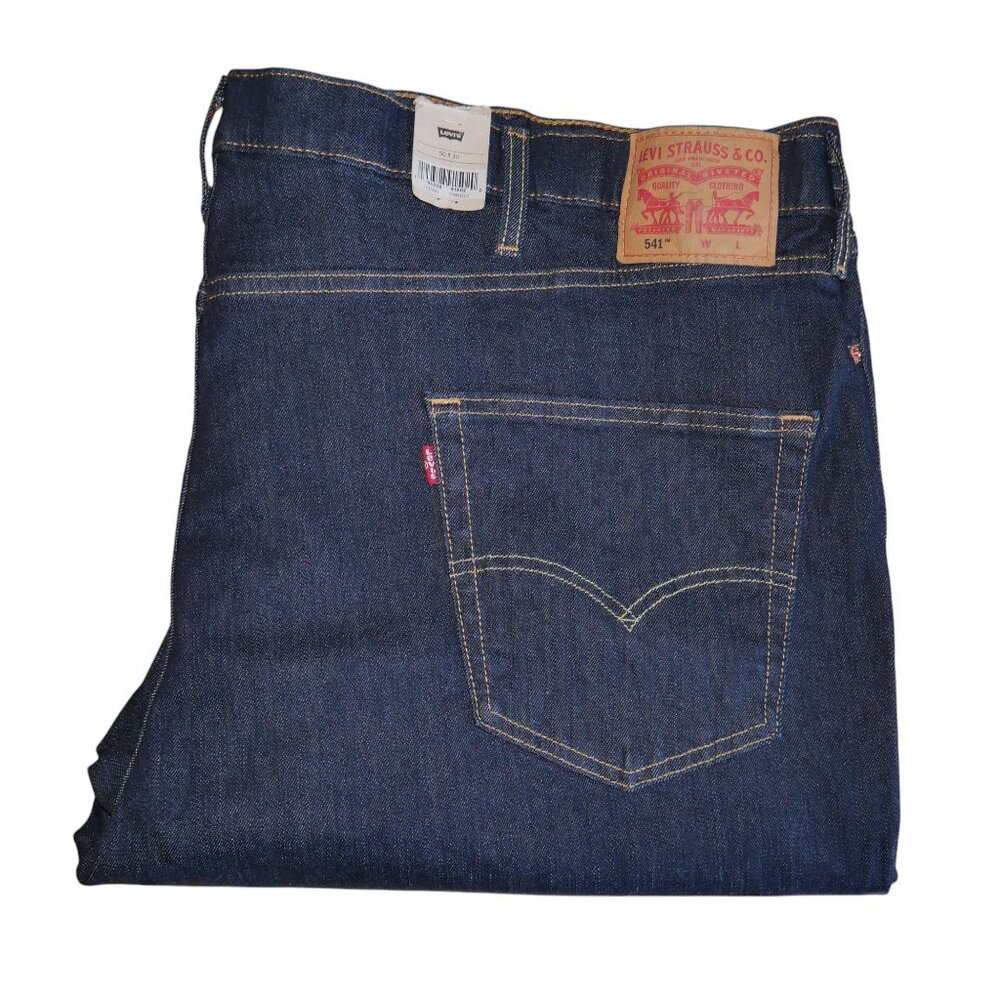 Levis 541 Athletic Fit Jeans Men's Size 50x30 Dark Wash NWT